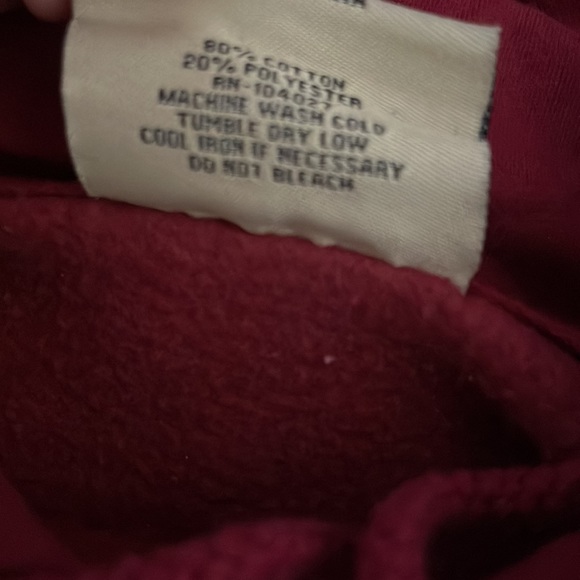 Maroon Large Russel Athletics Oklahoma University Hoodie - Picture 4 of 4